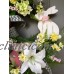 Spring Bunny Wreath, Spring Door Decor, Spring Floral Wreath, Easter Lily Wreath   253804310731
